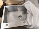 潛水艇（Submarine）不銹鋼水槽 手工臺上大單盆雙階槽中槽荷葉疏水技術(shù)帶下水套餐 【三孔】單槽6846+飛雨抽拉龍頭 曬單實(shí)拍圖