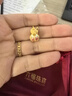 六福珠寶七夕禮物黃金吊墜六字真言福滿傳家足金葫蘆不含鏈 計價 約4.65克 曬單實拍圖