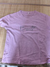 珞妮短袖t恤女2025夏季新款韓版顯瘦女裝竹節棉V領(lǐng)體恤衫百搭半袖上衣 紫色 英文 2XL 建議130-140斤 曬單實(shí)拍圖