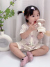 顆粒熊（KELIXIONG）嬰兒短袖連體衣寶寶莫代爾夏裝嬰幼兒薄款睡衣哈衣新生兒衣服夏季 丁香紫 90cm 曬單實(shí)拍圖