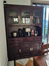 天瓊廣東佛山酸枝木實(shí)木餐邊柜新中式靠墻一體酒柜古典客廳儲物收納柜 [酸枝木]高餐邊柜142*40*200 曬單實(shí)拍圖