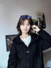 鴨鴨（YAYA）【王一博同款】羽絨服男女同款2025秋冬新款休閑短款情侶厚外套YX 玫紅 【輕盈保暖/柔軟親膚】 M 110-130斤 曬單實(shí)拍圖