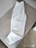 羅蒙（ROMON）品牌折扣店撤柜女裝夏季棉麻亞麻料九分小腳褲薄款休閑哈倫褲 白色  L 【95-110斤】 曬單實(shí)拍圖