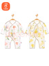 貝瑞加（Babyprints）寶寶連體衣2件裝嬰兒純棉滿(mǎn)月服四季長(cháng)袖哈衣薄款家居睡衣 海梨66 曬單實(shí)拍圖