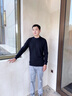 SHANSHAN杉杉純羊毛衫男秋冬100%綿羊毛圓領(lǐng)男士毛衣加厚保暖親膚打底衫男 藏青色 L /175 曬單實拍圖