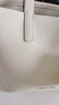 CHARLES&KEITH荔枝紋拉鏈手提斜挎托特包生日禮物CK2-30151511 Cream奶白色 M 曬單實(shí)拍圖