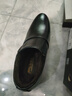 老爺車(chē)皮鞋男真皮內增高鞋真皮軟皮男士商務(wù)正裝皮鞋中年爸爸鞋套腳皮鞋 9608M-1黑色[增高加絨款] 39 曬單實(shí)拍圖