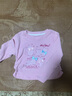 兒童秋季新款長(cháng)袖T恤女童可愛(ài)卡通圖案收褶上衣寶寶洋氣打底童裝 桃粉色 110 建議身高95-105cm 曬單實(shí)拍圖