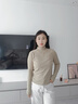 貓人【德絨羊毛】高領(lǐng)打底衫女秋冬季保暖針織毛衣長(zhǎng)袖內(nèi)搭T恤衫上衣 曬單實(shí)拍圖