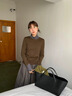班尼路打底衫女裝秋冬季新款長(cháng)袖t恤女生德薄絨上衣服內搭保暖抗菌秋衣 深咖 -圓領(lǐng)【7A抗菌】 M 曬單實(shí)拍圖