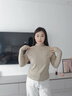 貓人【德絨羊毛】高領(lǐng)打底衫女秋冬季保暖針織毛衣長(zhǎng)袖內(nèi)搭T恤衫上衣 曬單實(shí)拍圖