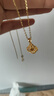 中國(guó)黃金（CHINA GOLD）碎冰冰四葉草黃金項(xiàng)鏈女足金吊墜教師節(jié)禮物送女老師生日老婆 碎碎冰四葉草足金吊墜 贈(zèng)S925鏈/京速達(dá) 曬單實(shí)拍圖
