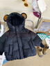 G.DUCKKIDS童裝兒童羽絨服冬季24新款男女童外套90白鴨絨小熊耳朵防寒服寶寶 黑色 100 尺碼2~3歲【 90-100cm】 曬單實拍圖