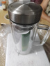 鷹本士高硼硅雙層玻璃杯茶水分離便攜水杯雙層防燙保溫杯辦公室專用水杯 【雙層防燙】帶手柄350ml 曬單實(shí)拍圖