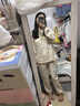 都市麗人女士睡衣女100%純棉長(cháng)袖娃娃領(lǐng)秋季帶胸墊免穿文胸家居服可外穿L 曬單實(shí)拍圖