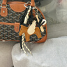 雪珂皮質(zhì)飛馬包包掛件miu系鑰匙扣精致編織掛繩棒球掛飾 棕色 曬單實(shí)拍圖