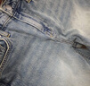 Lee411舒適高腰小直腳懷舊復古中淺藍女牛仔褲潮流 曬單實(shí)拍圖