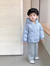 班喜迪【三防】男童羽絨服冬裝2025新款寶寶帥氣輕薄防寒服兒童冬季外套 藍色 100 充絨量：54g 曬單實拍圖