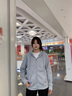 真維斯（Jeanswest）男士開衫衛(wèi)衣套裝春秋款重磅寬松拉鏈連帽灰色夾克外套休閑直筒褲 麻灰(純色)+麻灰(純色) XL (180) (不起球不掉色) 曬單實拍圖
