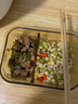 小熊（Bear）高硼玻璃保鮮飯盒可微波爐加熱專用餐盒格保鮮冰箱 兩格1030ml 曬單實拍圖