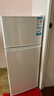 海爾（Haier）冰箱118升小型兩門(mén)迷你雙門(mén)冰箱宿舍家用租房小巧不占地節能省電冷藏冷凍電冰箱 冰雪白色-黑金凈化抗菌凈味-節能低噪 曬單實(shí)拍圖