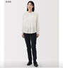 無印良品（MUJI） 女式 棉紗 長袖罩衫 女士襯衫襯衣內(nèi)搭女裝25年秋季新品BC2O7A5A 米白色 S （155/80A） 曬單實(shí)拍圖