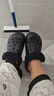 卡駱馳（CROCS）貝雅暖絨克駱格洞洞鞋|206633 黑/黑-060 39(240mm)  曬單實拍圖