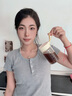 富光玻璃杯便攜高顏值帶蓋過濾泡茶杯 牛奶白330ML（送杯刷） 曬單實(shí)拍圖