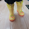 【升級鞋底】新款通用兒童雨鞋束口男女童雨靴防滑防水水鞋幼兒園 黃鴨【防水束口】 16 cm內長(cháng)（適合平時(shí)25-26碼） 曬單實(shí)拍圖