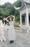 沐霓 假兩件連衣裙 夏季女法式溫柔風(fēng)小碎花蝴蝶結(jié)長(zhǎng)裙純欲短袖裙子 印花連衣裙 M 曬單實(shí)拍圖