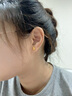 潮宏基OK鴨足金黃金耳釘女不對稱(chēng)耳飾送女友生日禮物計價(jià) 約1.35g 曬單實(shí)拍圖