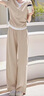 皮爾卡丹（pierre cardin）歐休閑運(yùn)動(dòng)套裝女夏季新款流行炸街顯瘦減齡感短袖兩件套 卡其色兩/件套【夏季】 XL (建議125-135斤) 曬單實(shí)拍圖