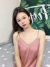 Dudant奢侈國際品牌2025真絲女士薄款性感v領可外穿吊帶背心短褲兩件套 霧霾藍【吊帶+短褲】 S 【90-100斤】 曬單實拍圖