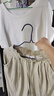 皮爾卡丹（pierre cardin）時(shí)尚冰絲闊腿褲套裝女短袖25年夏季新款韓版短袖T恤顯瘦兩件套 【白色T恤和卡其褲子 一整套】 M 85-100斤 曬單實(shí)拍圖