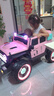 爵士酷派牧馬人兒童電動(dòng)車可坐大人寶寶四驅(qū)越野車男女孩遙控玩具電動(dòng)汽車 至尊粉+皮座+發(fā)光軟輪+14A超威 曬單實(shí)拍圖