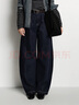 森馬（Semir）牛仔褲女冬季分割抓毛拖地褲2025酷颯風(fēng)顯腿長(cháng)彎刀褲109725124008 曬單實(shí)拍圖