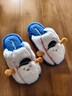 細細條（XIXITIAO）趣味情侶棒球棉拖鞋男女冬家居防滑保暖可愛(ài)個(gè)性毛毛鞋ins 白藍色【可愛(ài)棒球】 36 -37【標準碼】 曬單實(shí)拍圖