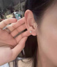 彩萊婭s999足銀養耳洞啞鈴耳釘女潮防掉耳骨釘睡覺(jué)免摘耳棒男士耳環(huán)耳飾 單只3mm 曬單實(shí)拍圖
