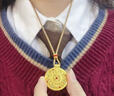中國黃金（CHINA GOLD）八寶羅盤(pán)黃金項鏈女國風(fēng)百搭足金圓盤(pán)吊墜首飾教師節禮物送老婆 【中金禮盒】八寶羅盤(pán)項鏈【棕繩】 約2.1g 曬單實(shí)拍圖
