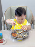 百暢兒童分格餐盤(pán)吸盤(pán)3-6歲316食品級不銹鋼嬰兒寶寶輔食碗餐具 【帶吸盤(pán)】316梅花四格 曬單實(shí)拍圖