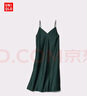 優(yōu)衣庫(kù)女裝緞紋吊帶連衣裙緞面裙子內(nèi)搭顯瘦480631 09 黑色 L /160/88A 曬單實(shí)拍圖