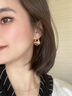 伊燦日韓金屬復古耳扣女輕奢小眾設計感高級耳環(huán)2025新款爆款氣質耳飾 日韓金屬復古耳扣 曬單實拍圖