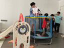 曼迪卡威蹦蹦床室內(nèi)家用兒童1-3-10歲寶寶砰砰跳跳床小孩蹭蹭床玩具禮物 1.4米 扶手單杠款藍承重700斤 加厚護網(wǎng)/吸盤靜音防滑腿 曬單實拍圖