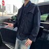 啄木鳥(niǎo)（TUCANO）男士牛仔拼接外套秋冬季潮牌痞帥工裝夾克男新款假兩件春裝上衣服 新年戰袍 黑色 常規 建議110-130斤 L 曬單實(shí)拍圖