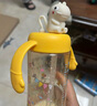 貢稚適配貝親寬口徑直飲吸管三代奶瓶配件水杯蓋手柄公仔恐龍直飲杯蓋 曬單實(shí)拍圖