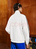 adidas情侶款復(fù)古風(fēng)梭織立領(lǐng)夾克外套男女秋季阿迪達(dá)斯官方三葉草 亮白 XL 曬單實(shí)拍圖