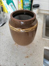 蘭琦歐米缸陶瓷帶蓋家用泡菜缸防潮防蟲(chóng)腌菜缸壇子老式土陶咸菜罐醬缸瓦 裝水約24斤雙提耳 曬單實(shí)拍圖
