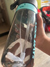 oktp噴霧水杯兒童初中學(xué)生上學(xué)專用運(yùn)動(dòng)水壺夏季帶刻度吸管會(huì)噴水杯子 曬單實(shí)拍圖