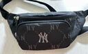 MLB包包男女情侶腰包老花胸包斜挎包送女友禮物3AHSM035N-50BKS-F 曬單實(shí)拍圖