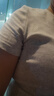 NOME短袖T恤女V領(lǐng)正肩體恤上衣女修身內搭打底衫 麻灰色 2XL  曬單實(shí)拍圖